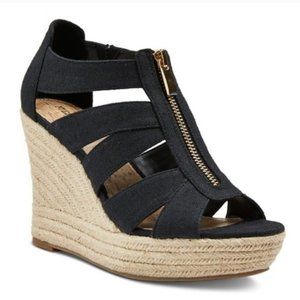 Espadrille Zip Wedge Sandals